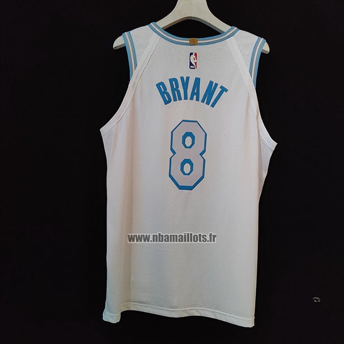 Maillot Los Angeles Lakers Kobe Bryant NO 8 Ville Authentique 2020-21 Blanc
